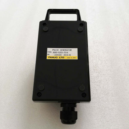 FANUC A860-0203-T014 Pulse Generator, black industrial control panel, Made in Japan, industrial automation part