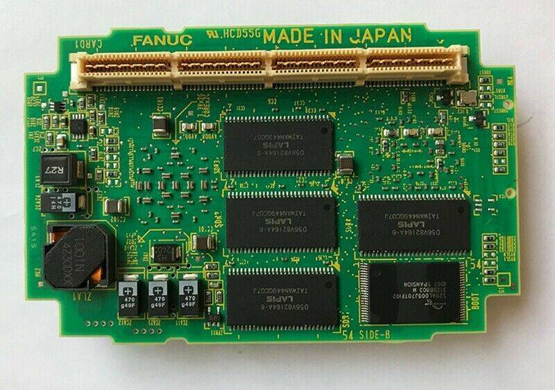 FANUC A20B-3300-0651 PCB, green circuit board with components, industrial automation part, Made in Japan