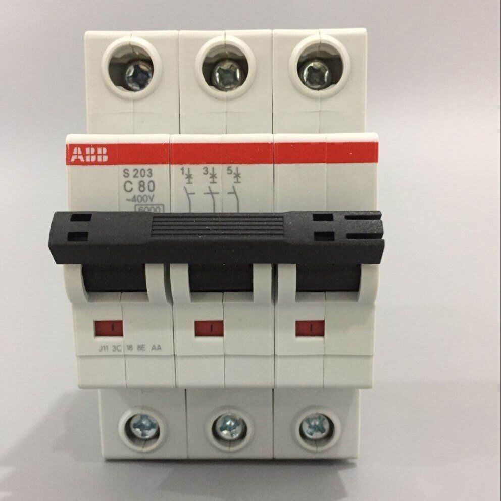 ABB S203-C80 Miniature Circuit Breaker, 80A, industrial automation equipment