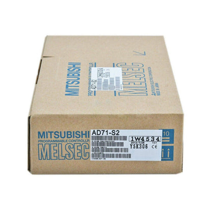 Mitsubishi AD71-S2 PLC Module New In Box. Programmable controller with MELSEC labeling.