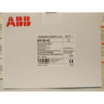 ABB MS165-42 Manual Motor Starter in Box, 30-42A, industrial automation part, PLC spare part