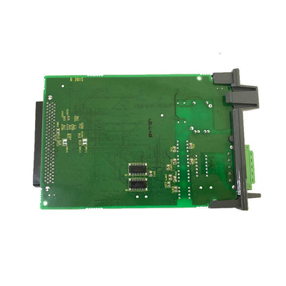 FANUC A20B-8101-0550 MAIN BOARD PCB - green circuit board with electronic components, SIDE B label.