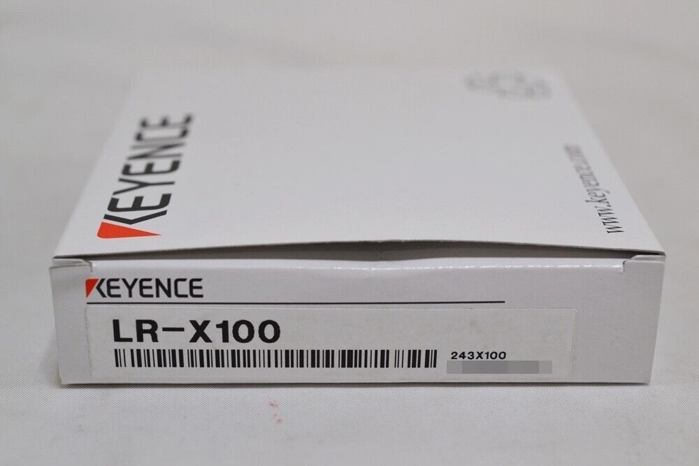 KEYENCE LR-X100 laser sensor product box, industrial automation part.