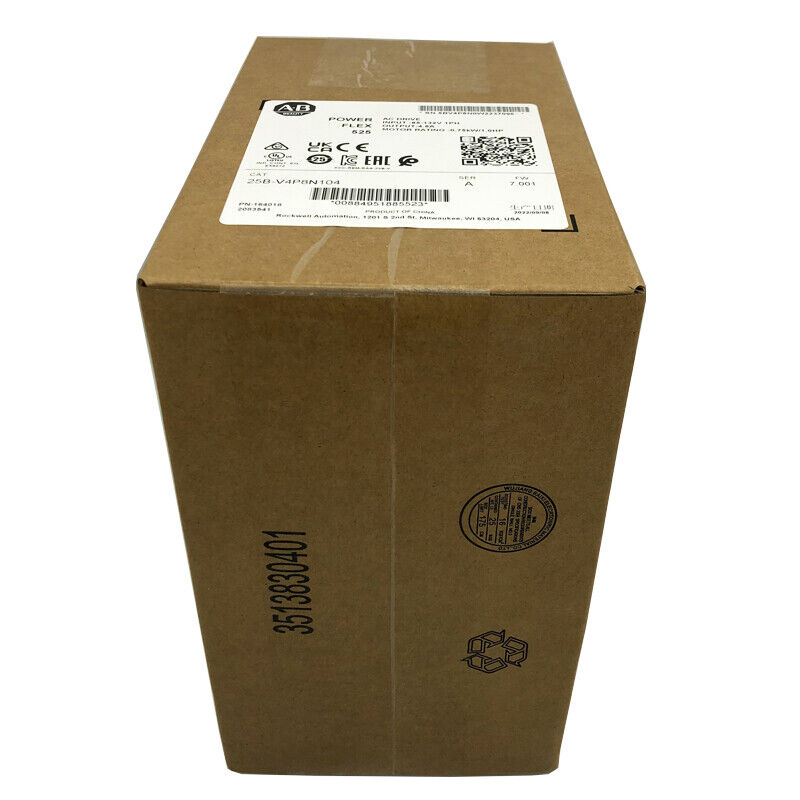 25B-V4P8N104 PowerFlex 525 0.75kW (1Hp) AC Drive 25BV4P8N104 New AB Original