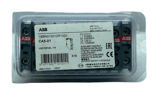 ABB CA5-01 auxiliary contact block for PLC in package, industrial automation part