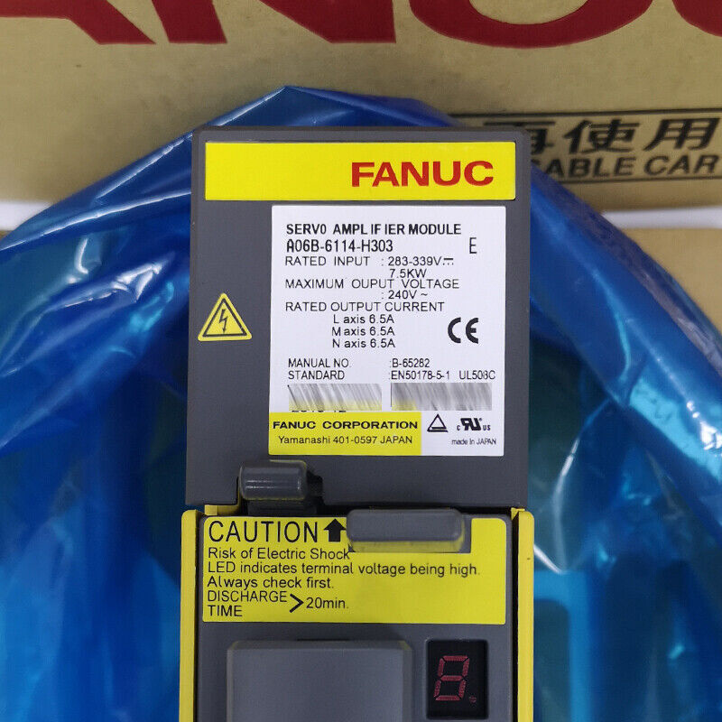 FANUC A06B-6114-H303 Servo Amplifier Module, industrial automation part with key specifications.