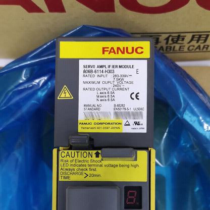 FANUC A06B-6114-H303 Servo Amplifier Module, industrial automation part with key specifications.