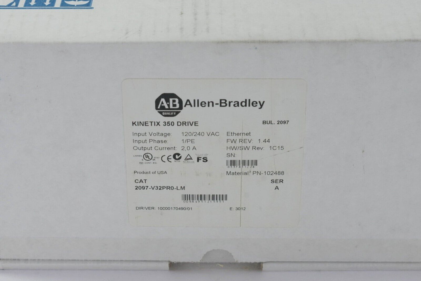 Allen-Bradley 2097-V32PRO-LM Kinetix 350 Servo Driver / 2097-v32PR0-LM - Sealed