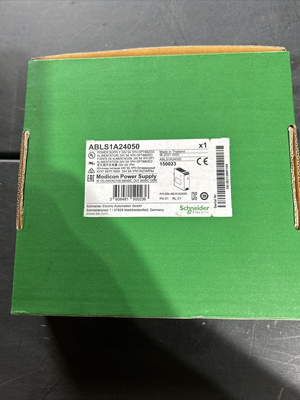 Schneider Electric ABLS1A24050 24VDC 5A Switching Power Supply, industrial automation part