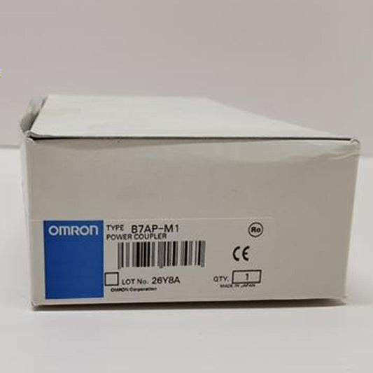 Omron B7AP-M1 Power Coupler in box, industrial automation part for PLC modules and servo drives.