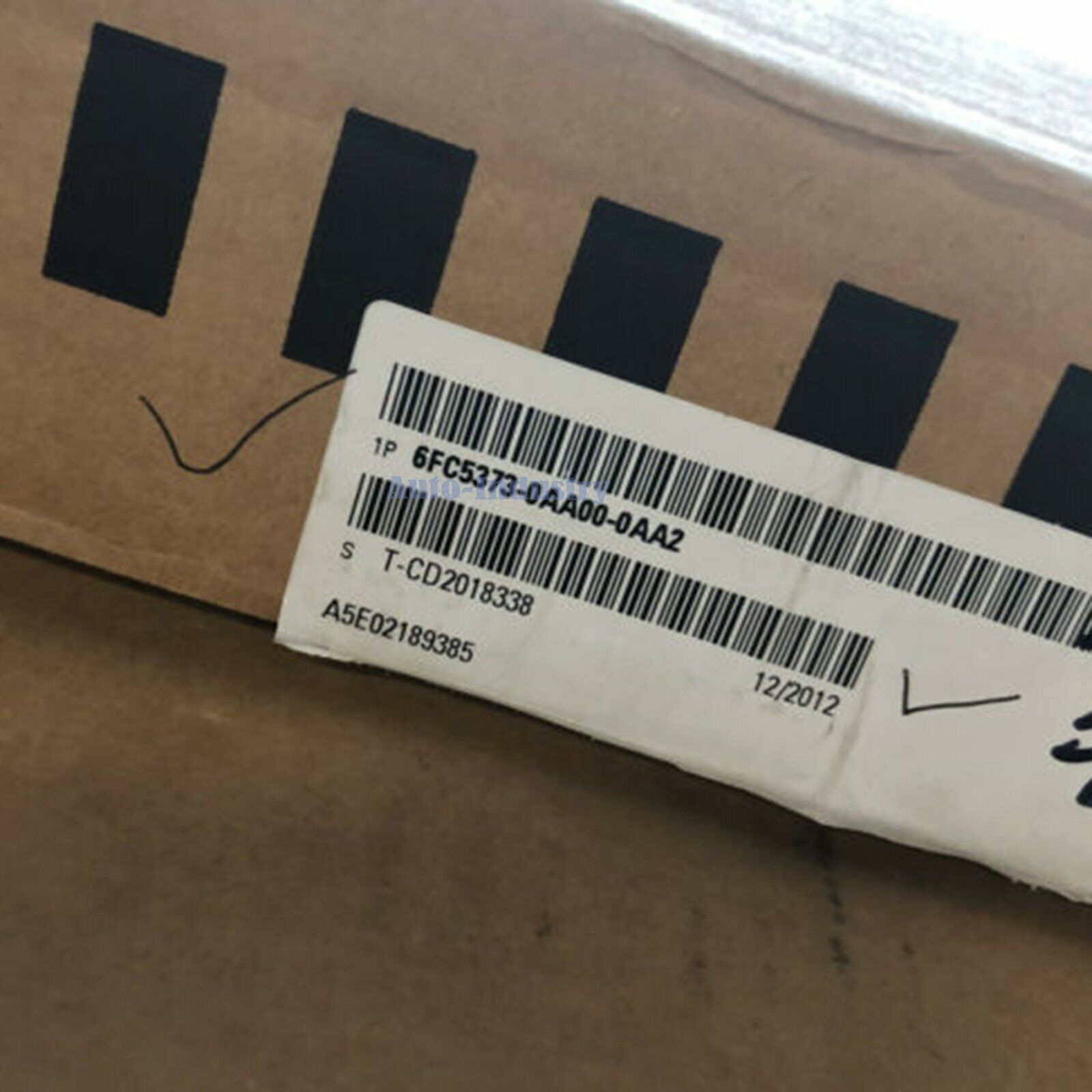 Siemens 6FC5373-0AA00-0AA2 industrial automation part label, barcode, and product ID details.