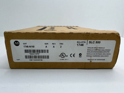 Surplus Sealed A-B 1746-NI16I /A SLC 500 Analog Current Input Module