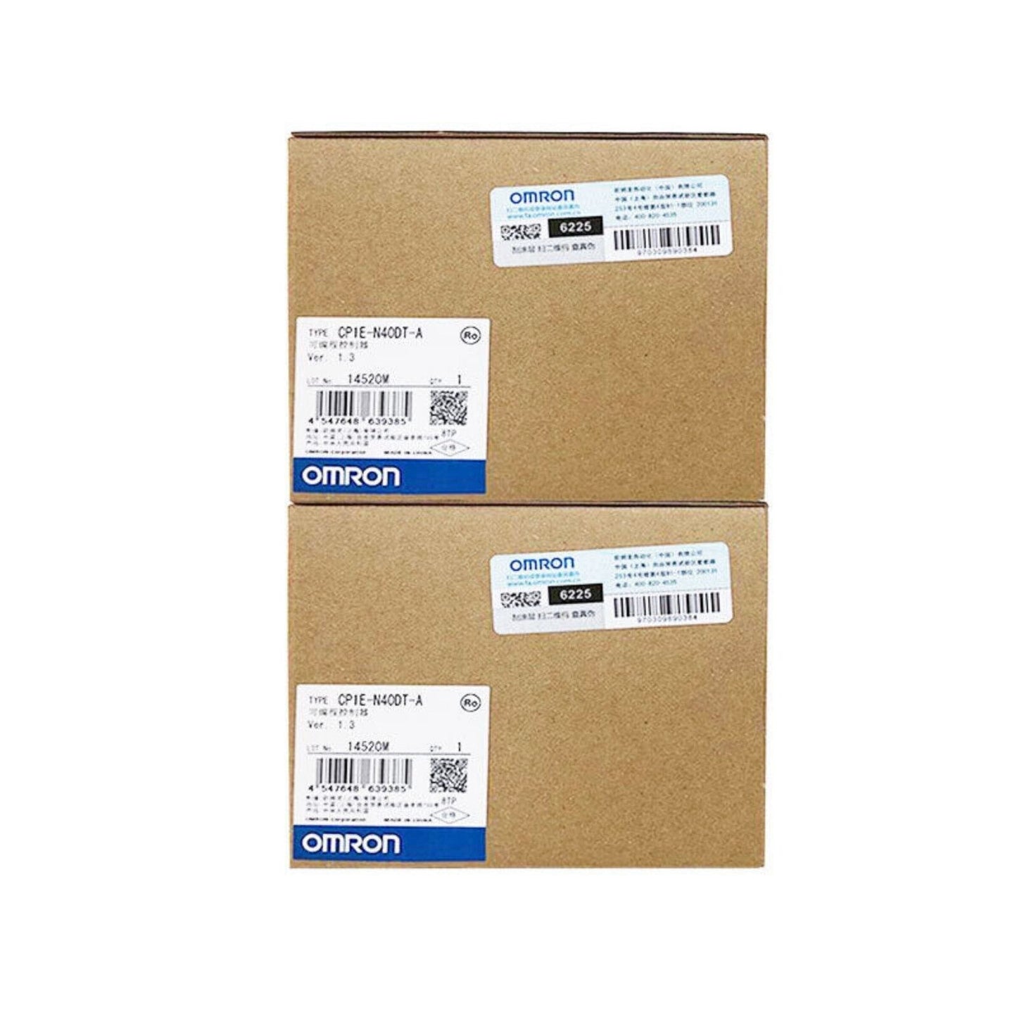 OMRON CP1E-N40DT-A PLC module in box, product packaging