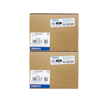 OMRON CP1E-N40DT-A PLC module in box, product packaging