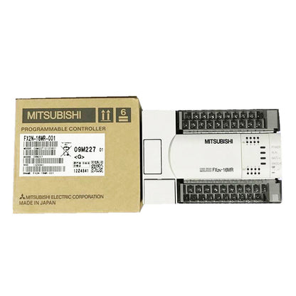 Mitsubishi FX2N-16MR-001 PLC Programmable Controller. PLC with beige box, Made in Japan.