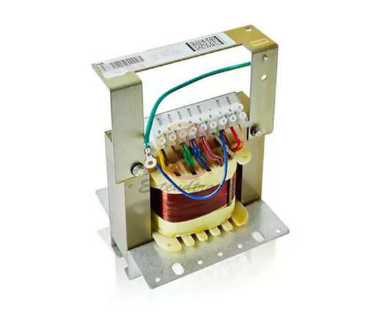 ABB Robot Transformer 3HAC037015-001. Industrial automation component with wiring and bracket.