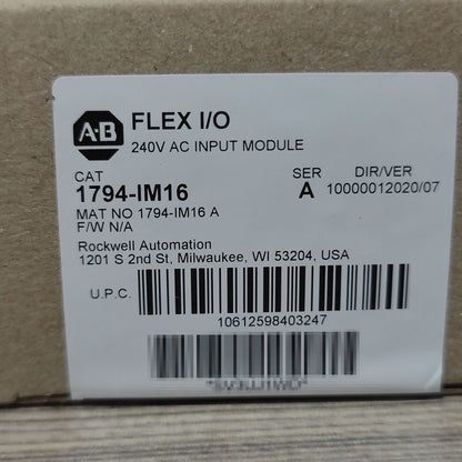 2022 Allen-Bredley 1794IM16 Flex 16 Point Digital Input Module AB 1794-IM16