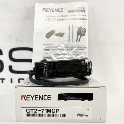 Keyence GT2-71MCP Contact Sensor, industrial automation part, product box and instruction manual