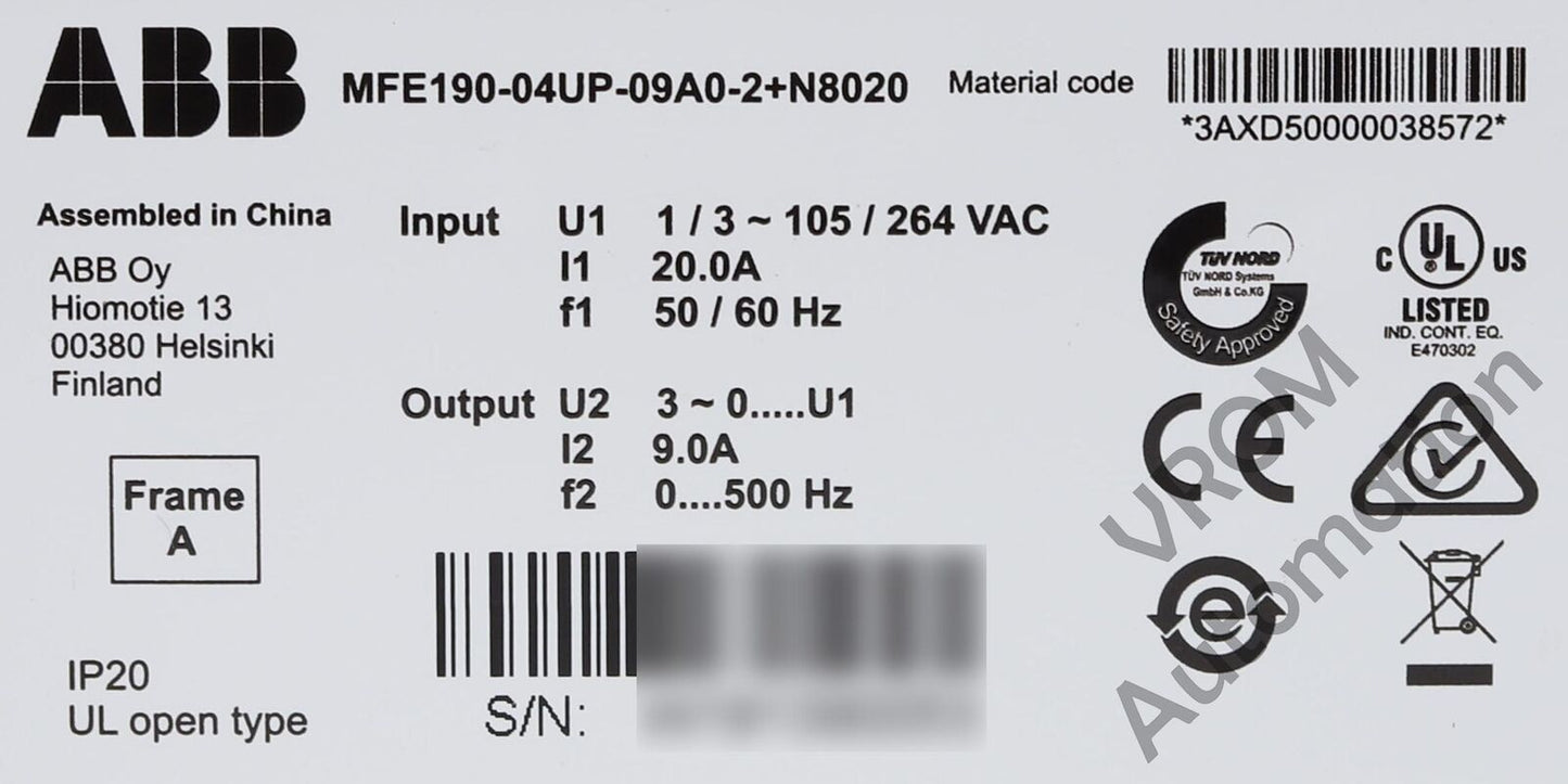 PLC | ABB | MFE190-04UP-09A0-2+N8020 ABB MicroFlex e190