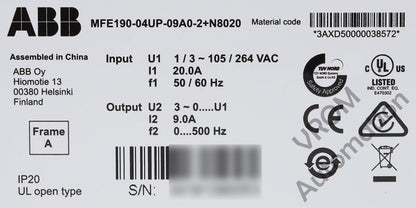 PLC | ABB | MFE190-04UP-09A0-2+N8020 ABB MicroFlex e190
