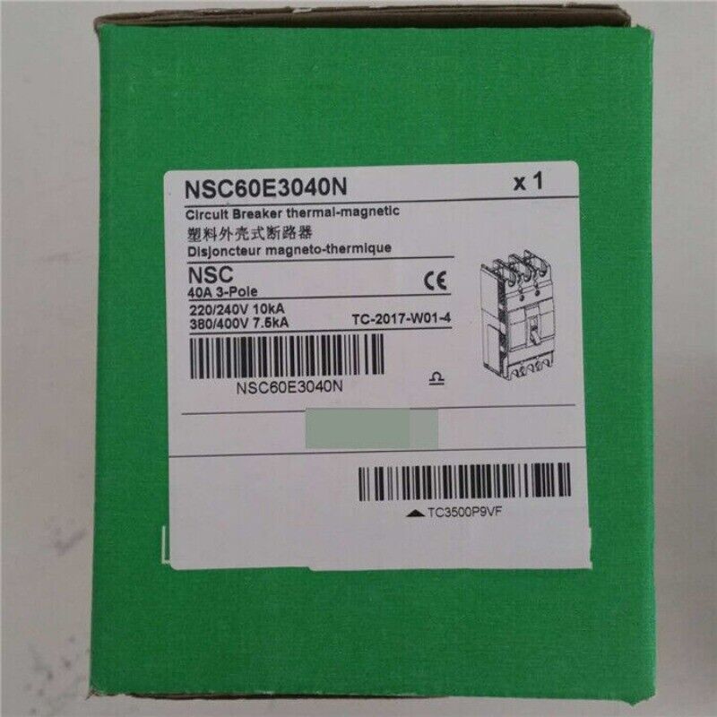 Schneider NSC60E3040N Molded Case Circuit Breaker, 40A 3-Pole, thermal-magnetic, new