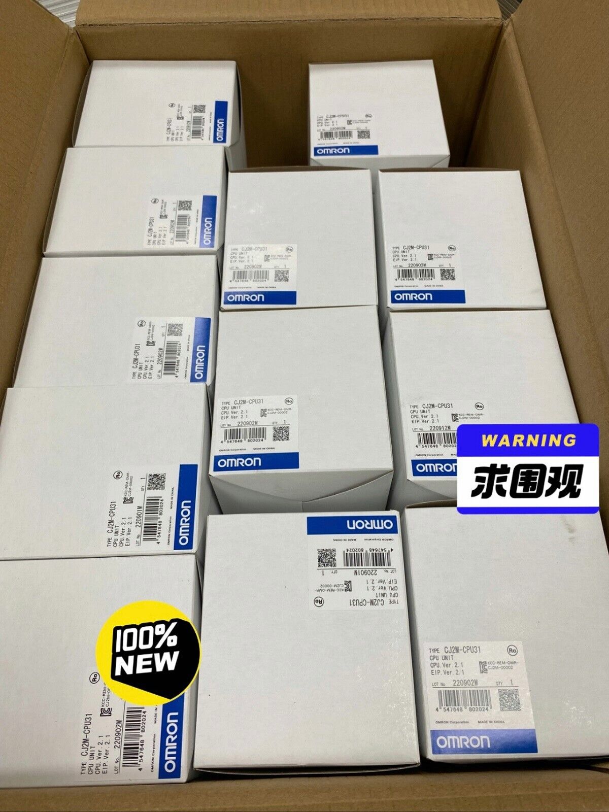 New Omron CJ2M-CPU31 PLC modules in box, industrial automation parts, CPU Unit, EIP Ver 2.1