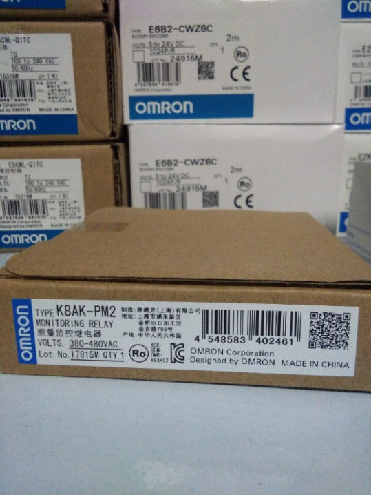 Omron K8AK-PM2 Monitoring Relay box, 380-480VAC, new stock, industrial automation parts
