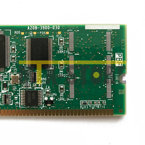 FANUC A20B-3900-0300 circuit board, green PCB with gold connectors, for industrial automation parts.