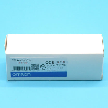 Omron D4CC-3024 Limit Switch, new sensor packaging, Made in Japan. Industrial automation part.