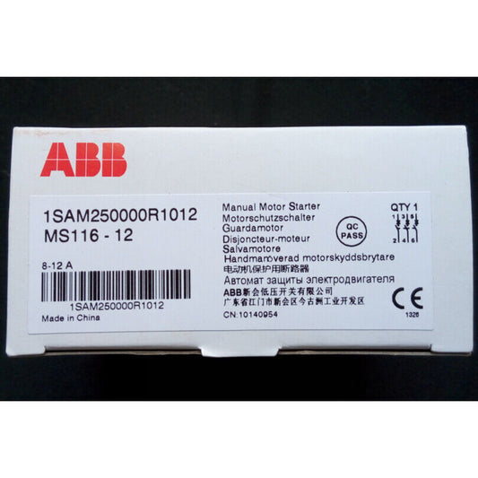 ABB MS116-12 8-12A Motor Protection Circuit Breaker, industrial automation part