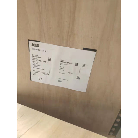 ABB ACS510-01-157A-4 frequency converter label, new in box.