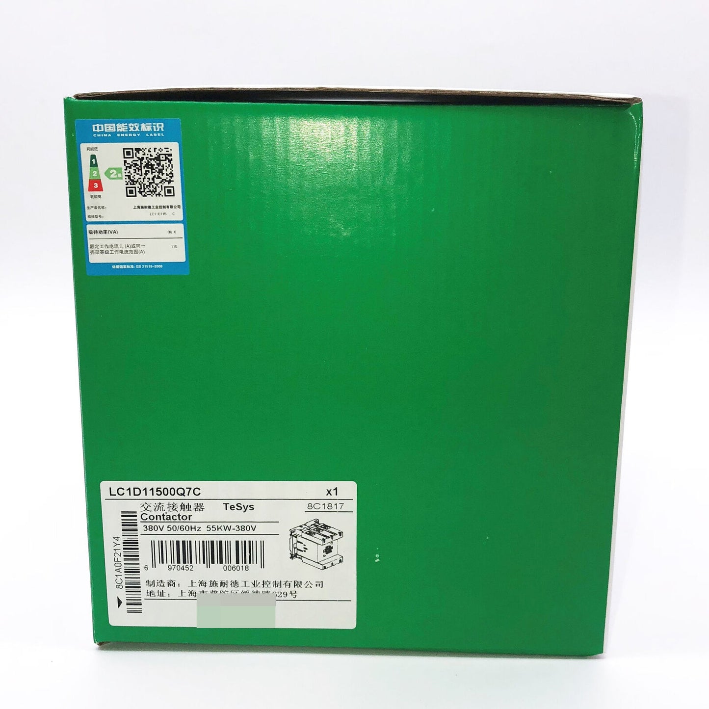 Schneider LC1D11500Q7C Contactor, 380V 50/60Hz, industrial automation part,  TeSys series, 115A.