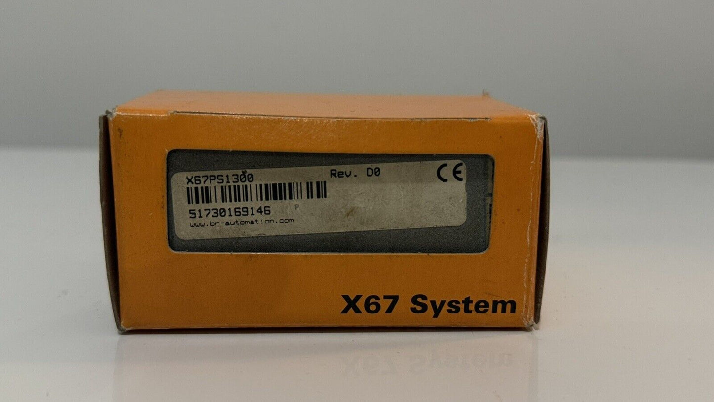 B&R X67PS1300 Power Supply Module NEW IN BOX, orange box with product information label, X67 System
