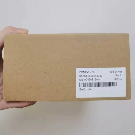 ABB DPMP-EXT2 inverter operation panel box, product label visible with SN A0460812wu