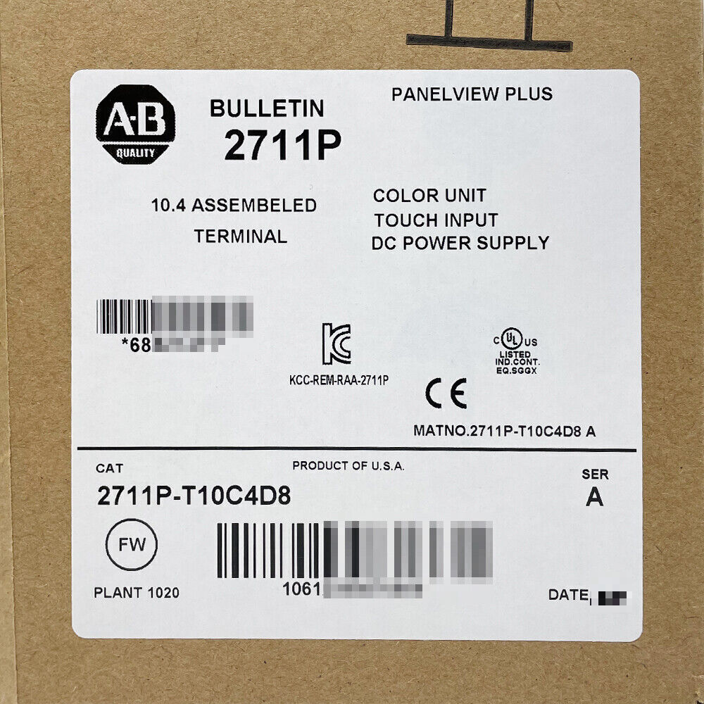 New Sealed Allen-Bradley 2711P-T10C4D8 PanelView Plus Terminal DC Power Supply