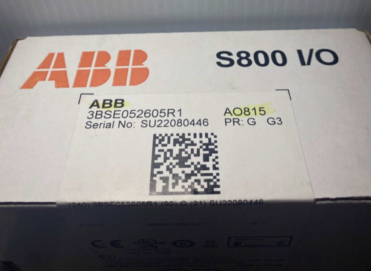 ABB AO815 S800 I/O Analog Input Module 3BSE052605R1 PLC, industrial automation equipment