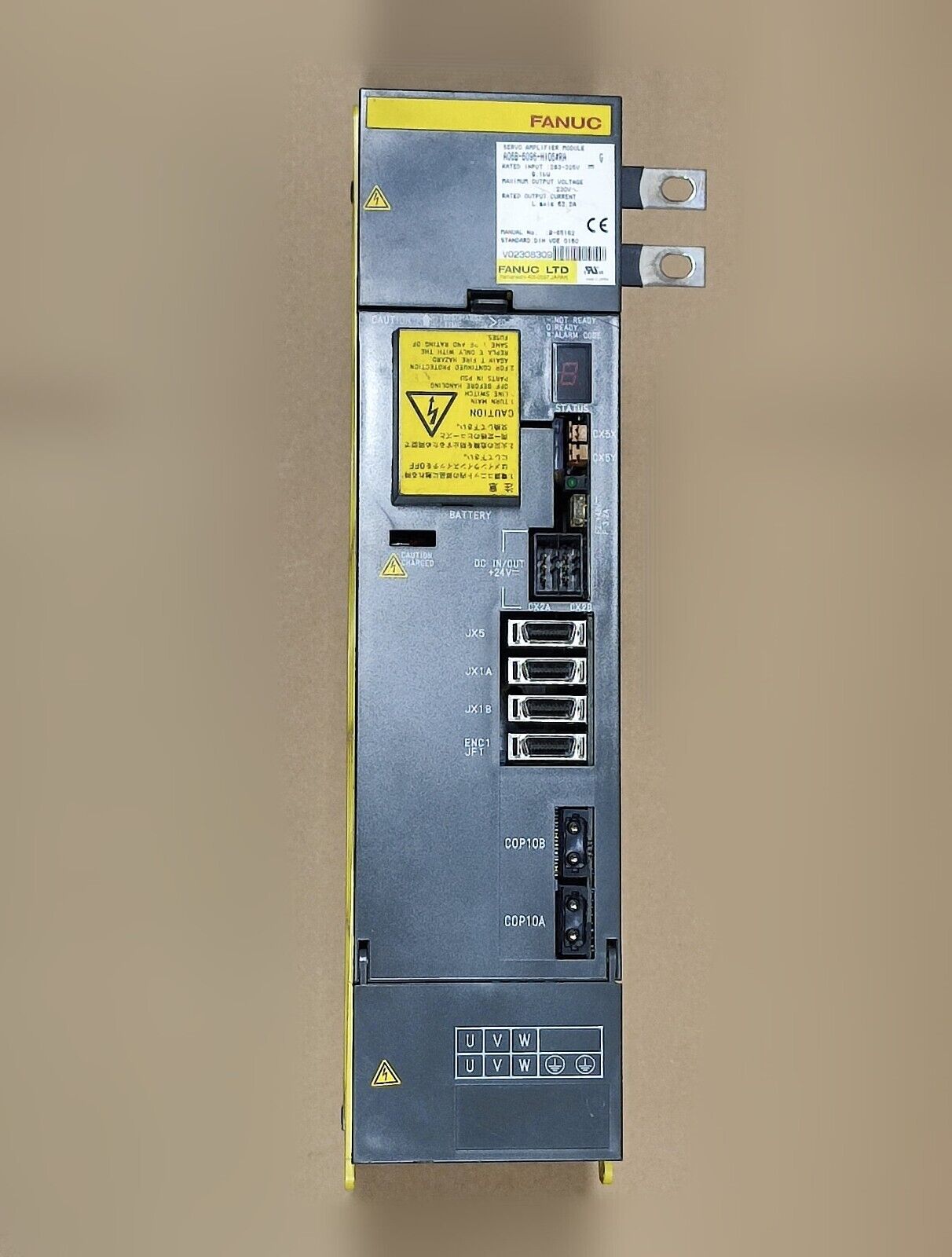 FANUC A06B-6096-H106#RA Servo Amplifier Module, Industrial Automation Part, with labels and ports visible.
