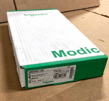 Modicon 140CRA21120 DIO Drop MB+ DC PS 1CH - NEW NIB FACTORY SEALED