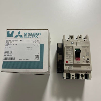 Mitsubishi NV63-SV Circuit Breaker 3P 40A, new product,  PLC and industrial automation parts.