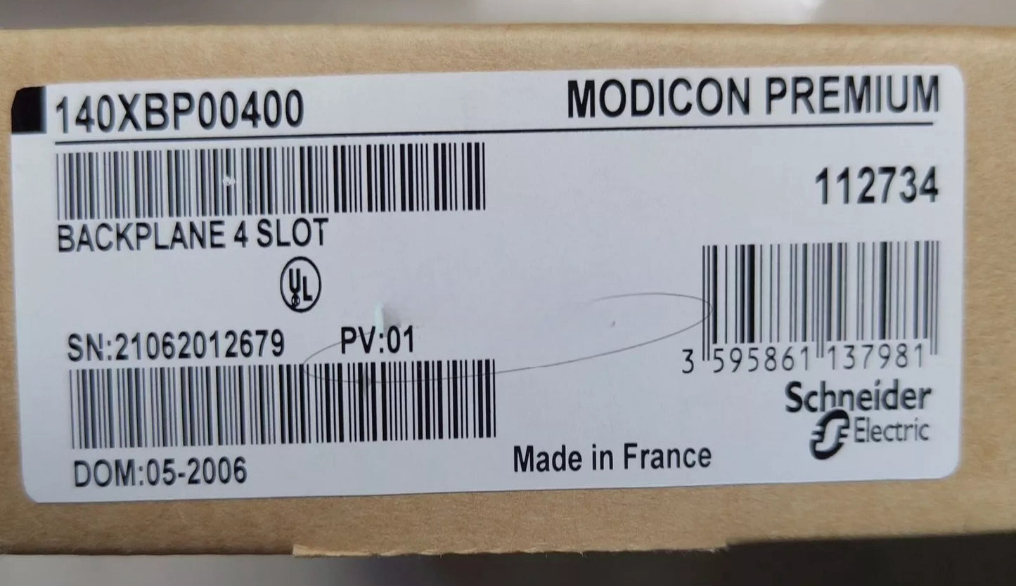 Schneider Electric 140XBP00400 Modicon Premium Backplane, industrial automation part