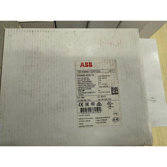 ABB PSR60-600-70 Soft Starter, new in box. Industrial automation equipment.