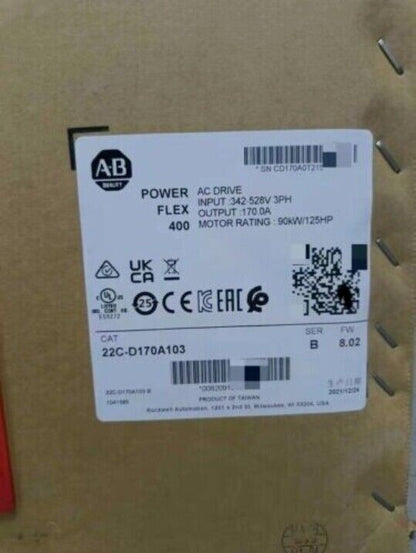 1PC NEW Allen-Bradley 22C-D170A103 PowerFlex 400 90 kW 125 HP AC Drive