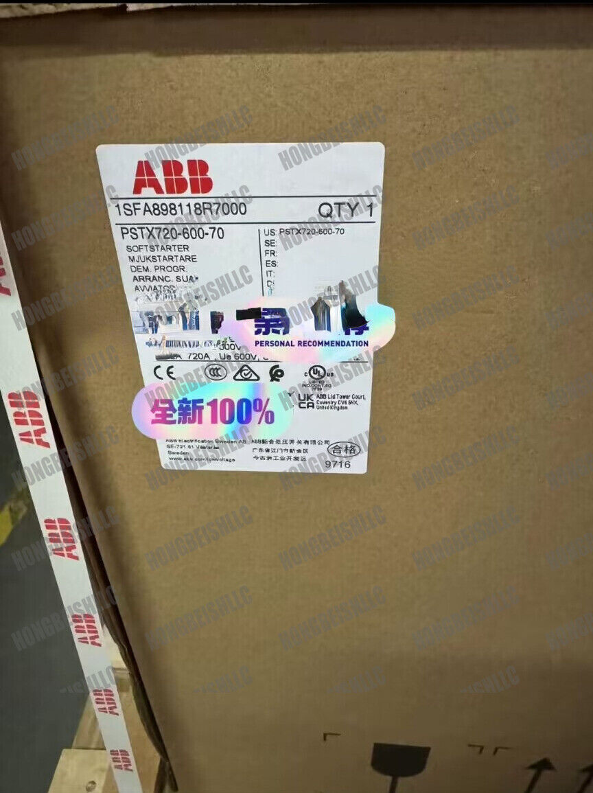 ABB PSTX720-600-70 Soft Starter, New 100% Condition