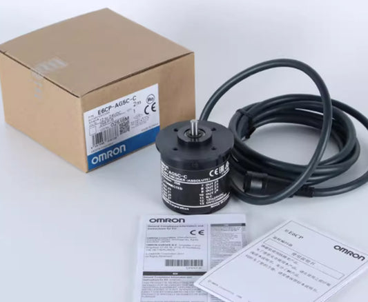 OMRON E6CP-AG5C-C rotary encoder, 2m cable, new condition, for industrial automation.
