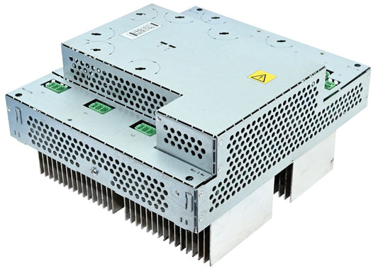 ABB DSQC406 Drive Unit, industrial automation part, perforated metal casing, green connectors