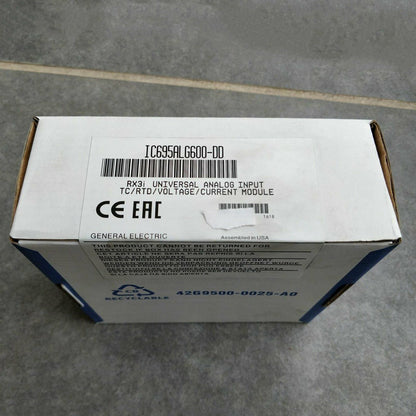 FANUC IC695ALG600-DD Universal Analog Input Module in box, General Electric. Includes RX3i TC/RTD/Voltage/Current Module.