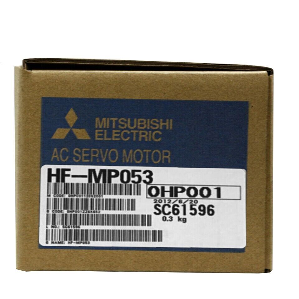Mitsubishi HF-MP053 AC Servo Motor box, new sealed condition, Radwell International industrial automation parts.