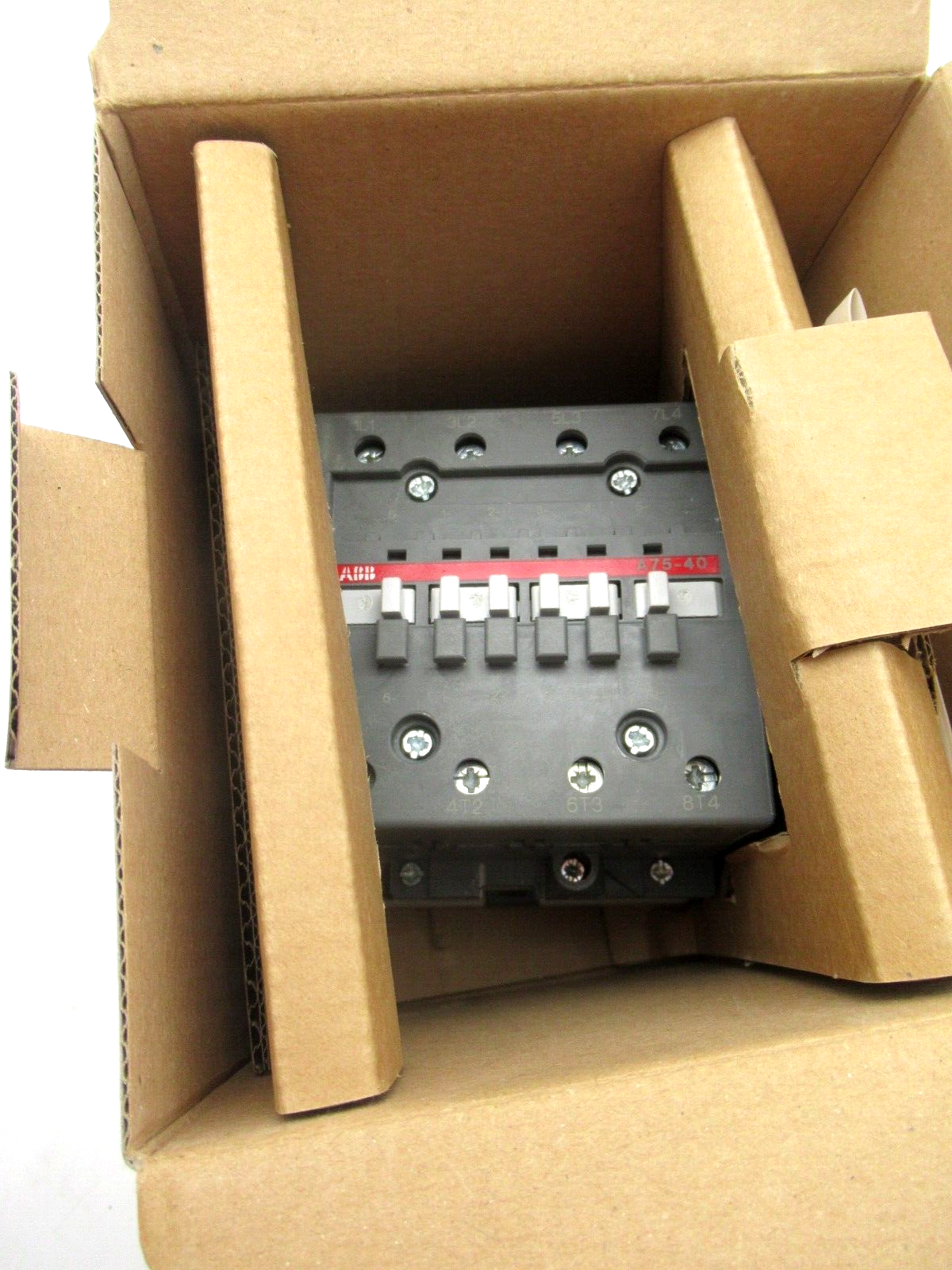ABB A75-40-00 contactor in original box. Industrial electrical component for industrial automation. 110V 50Hz.