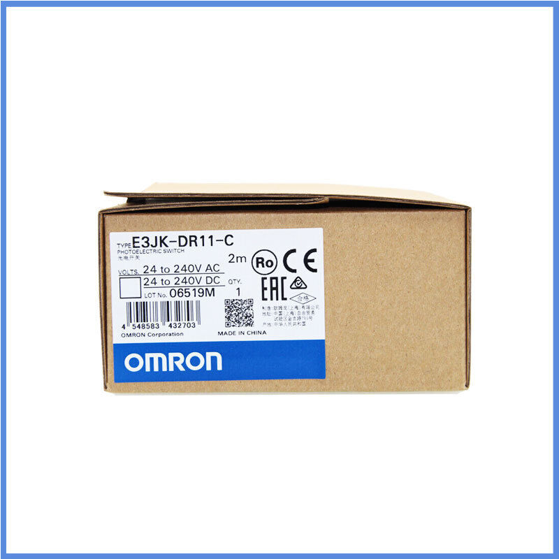 Omron E3JK-DR11-C Photoelectric Switch in original packaging, new product with 24 to 240V AC/DC.