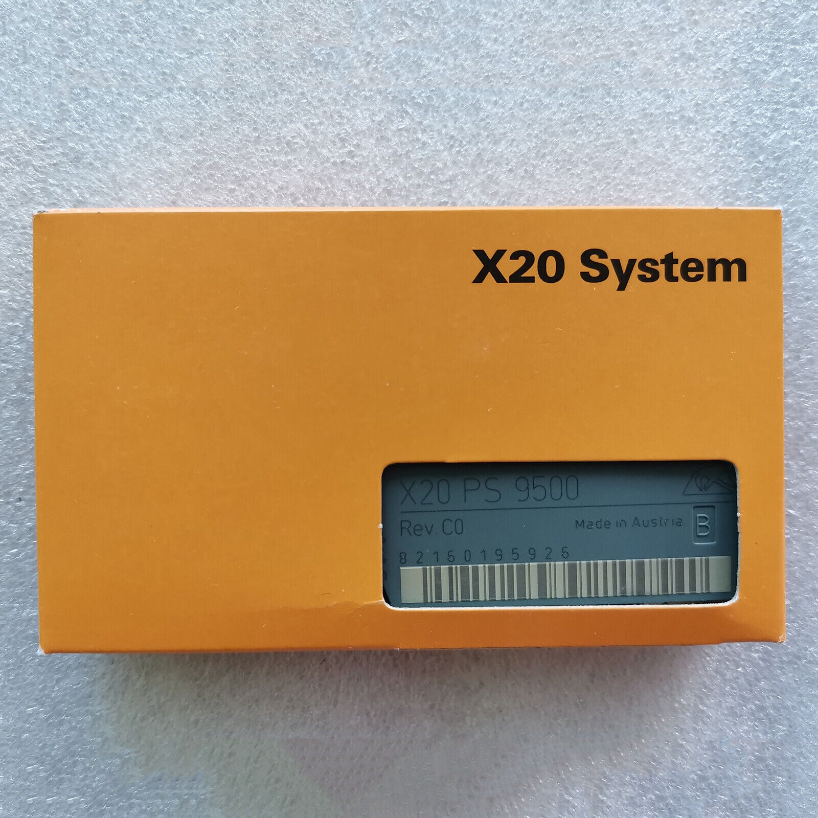 B&R X20 System PS 9500 Power Supply Module in original orange box, Made in Austria. PLC module.